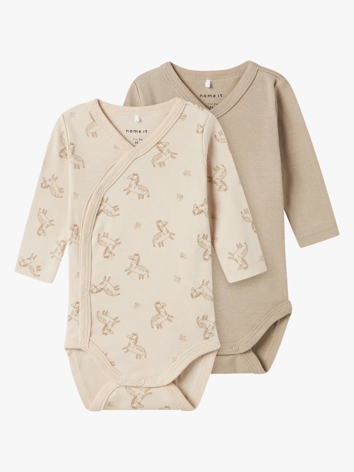 Name It Body 2-Pakk Long Sleeve Wrap Rainy Day Zebra Rainy Day