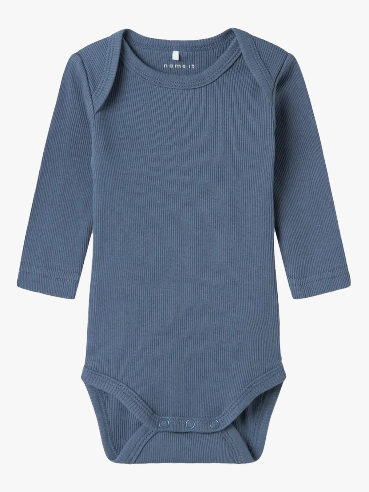 Name It Body 3-Pakk Long Sleeve Solid Rib China Blue