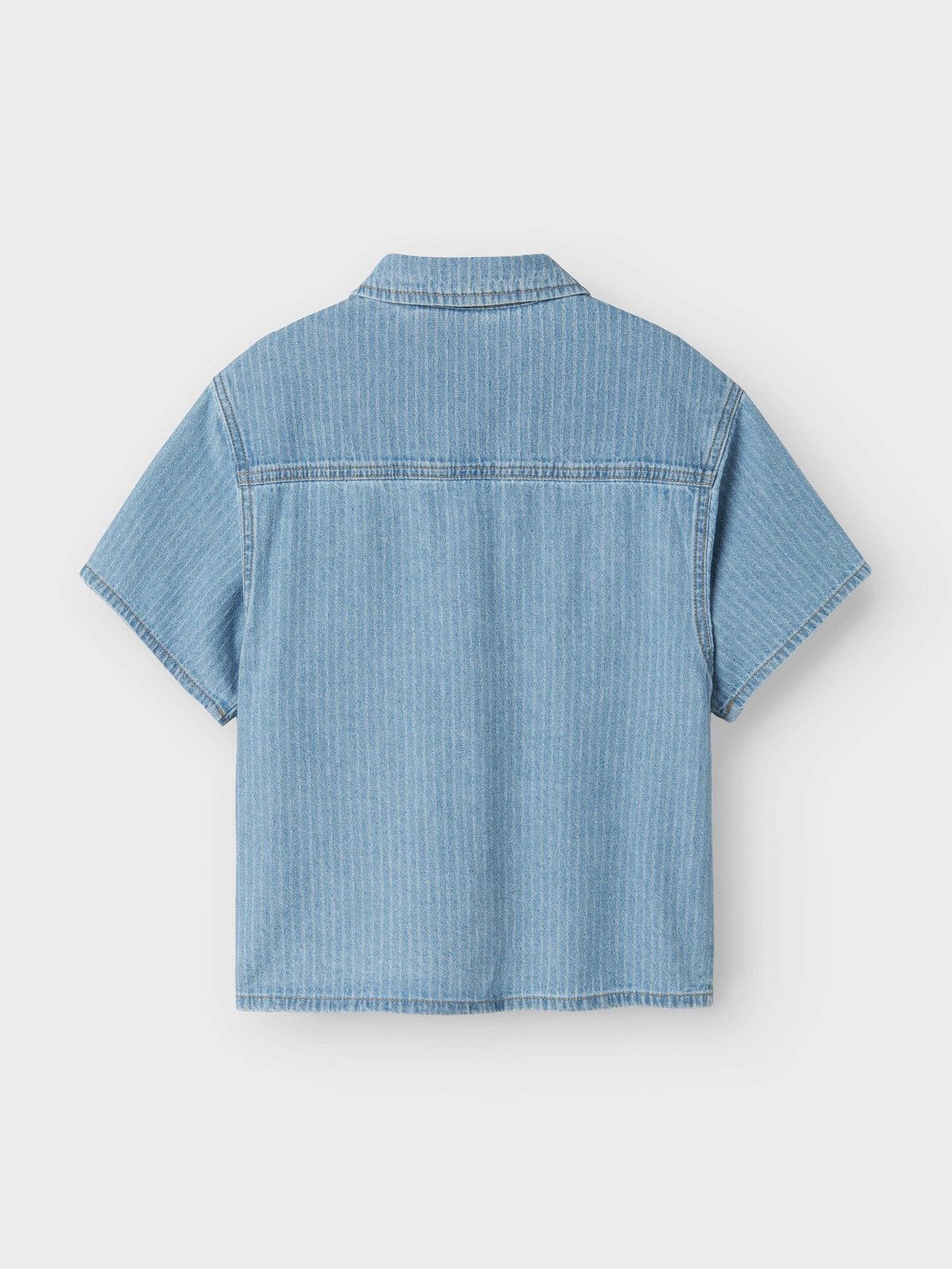Name It Felix Short Sleeve Denim Shirt Light Blue Denim