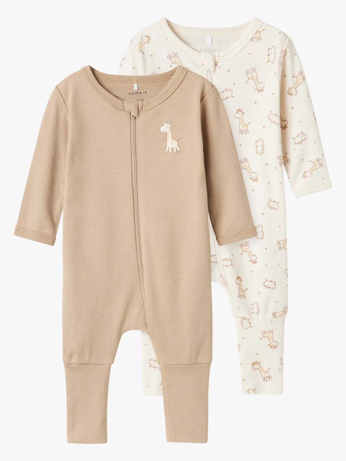 Name It Nightsuit 2-Pakk Zip Jet Giraffe Jet Stream