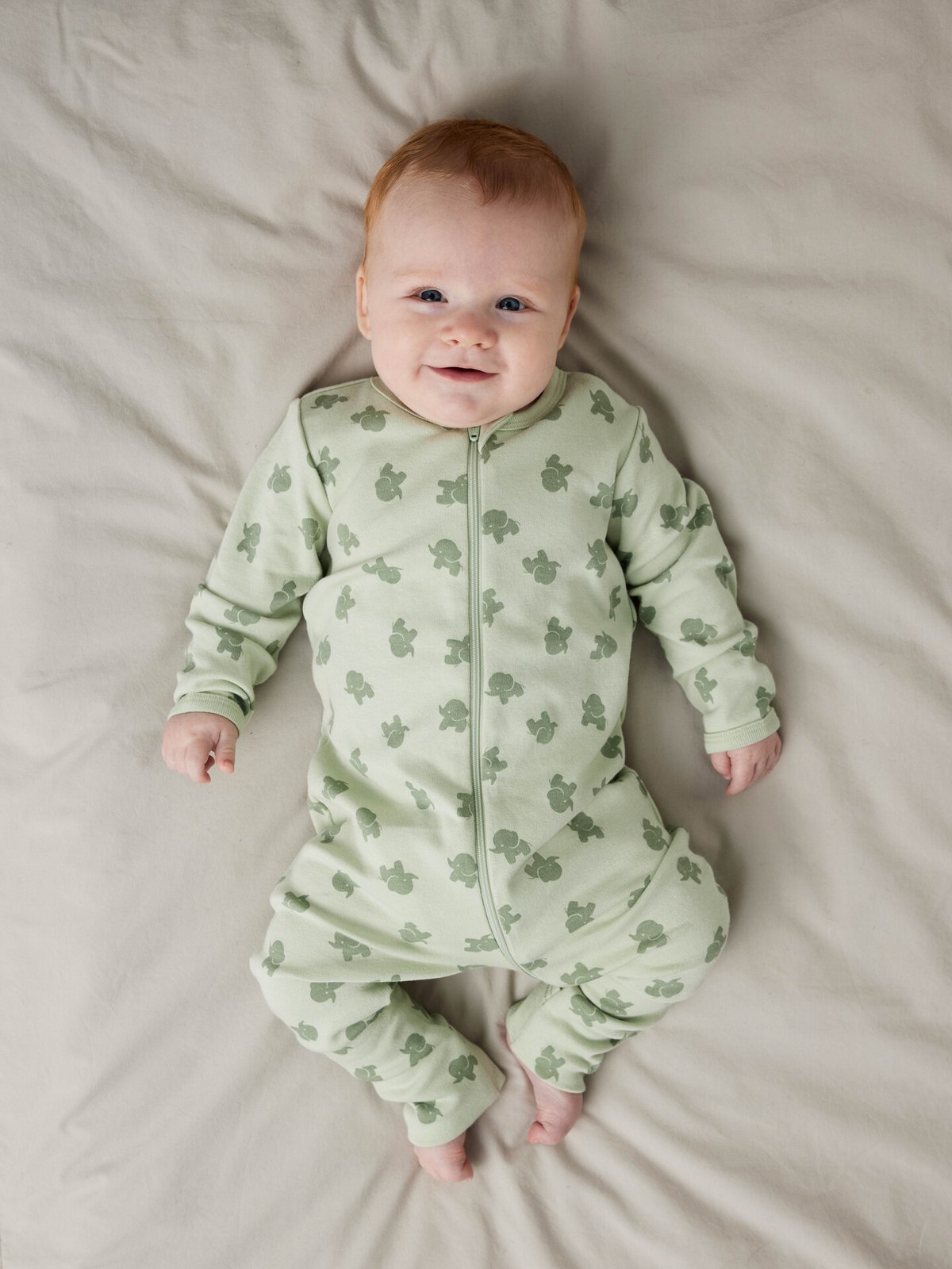 Name It Nightsuit 2 Pack Zip Sea Elephant Sea Foam