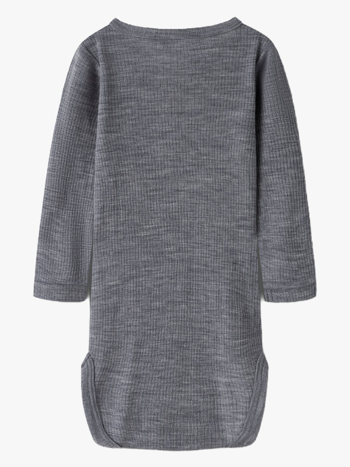 Name It Wax Wool Rib Long Sleeve Body Folkstone Gray
