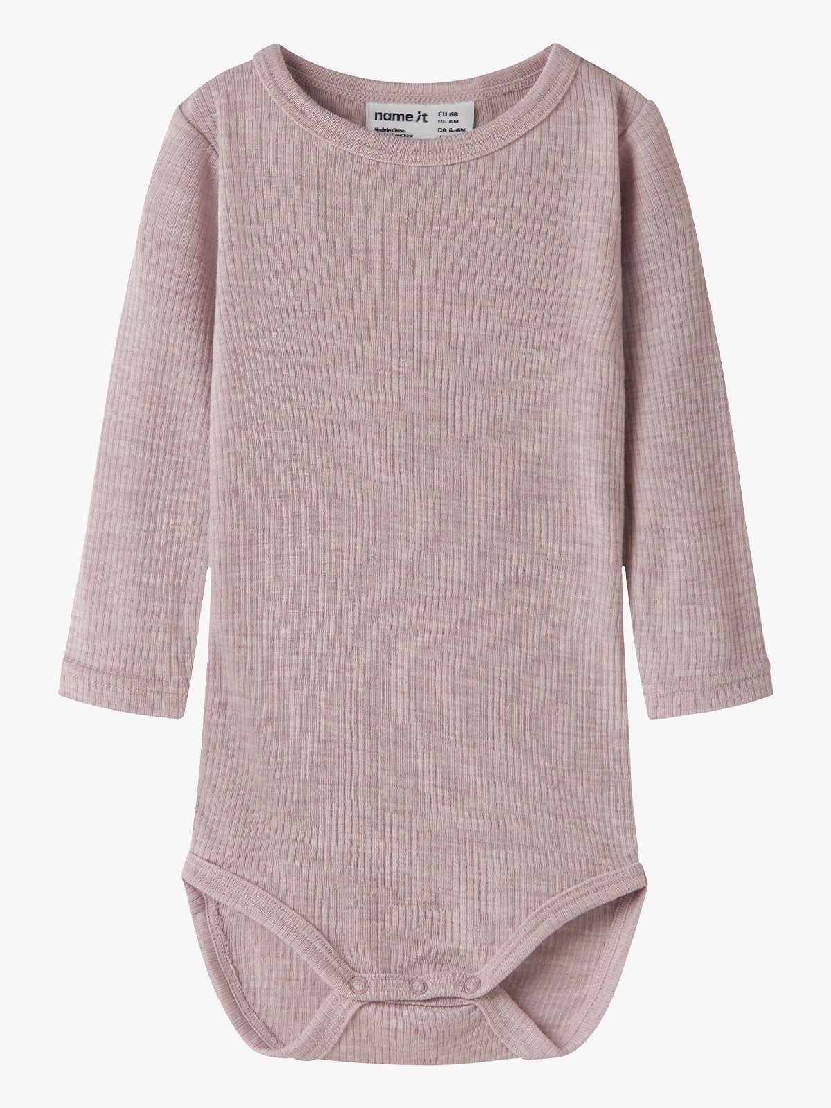 Name It Wax Wool Rib Long Sleeve Body Violet Ice