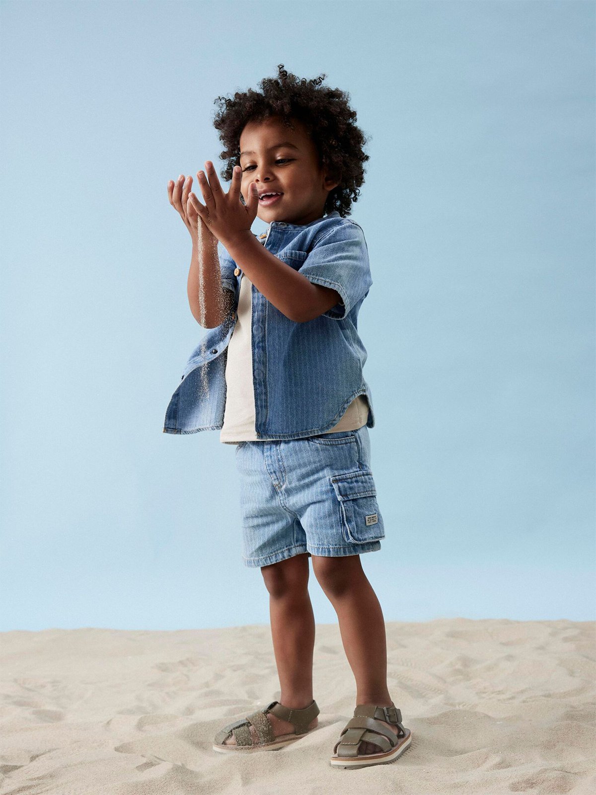 Name It Ryan Jog Denim Shorts Light Blue Denim