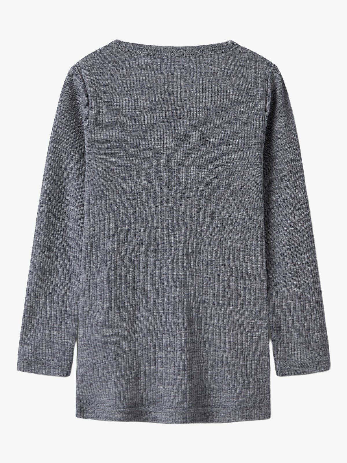 Name It Wax Wool Rib Long Sleeve Top Folkstone Gray