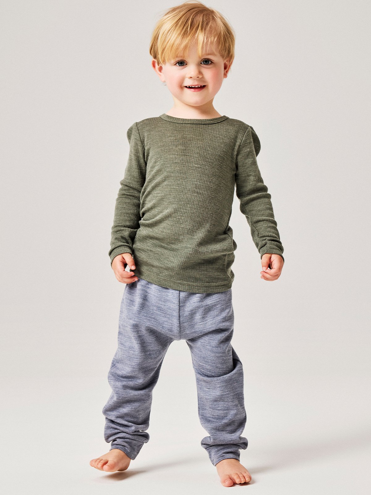 Name It Wax Wool Rib Long Sleeve Top Mulled Basil
