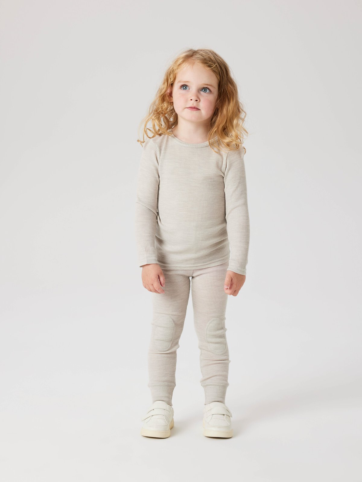 Name It Wax Wool Rib Long Sleeve Top Nacreous Cloud