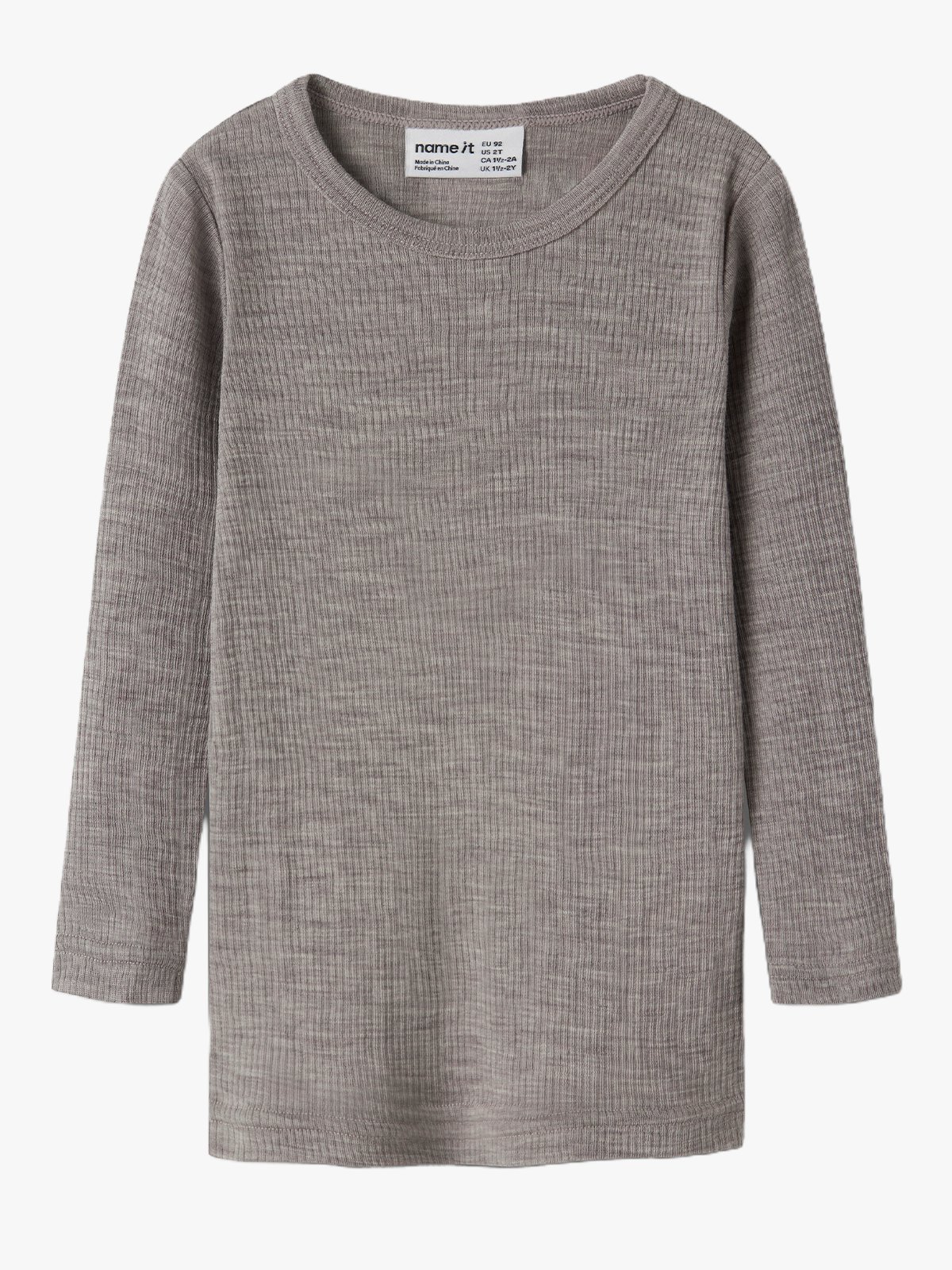 Name It Wax Wool Rib Long Sleeve Top Satellite
