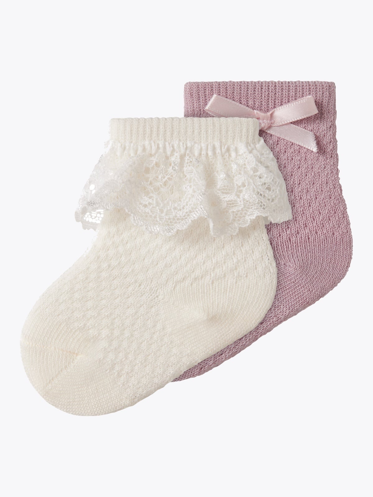 Name It Wakma Wo/Bl Structure 2-Pack Sock violet ice 2p violet ice + snow white