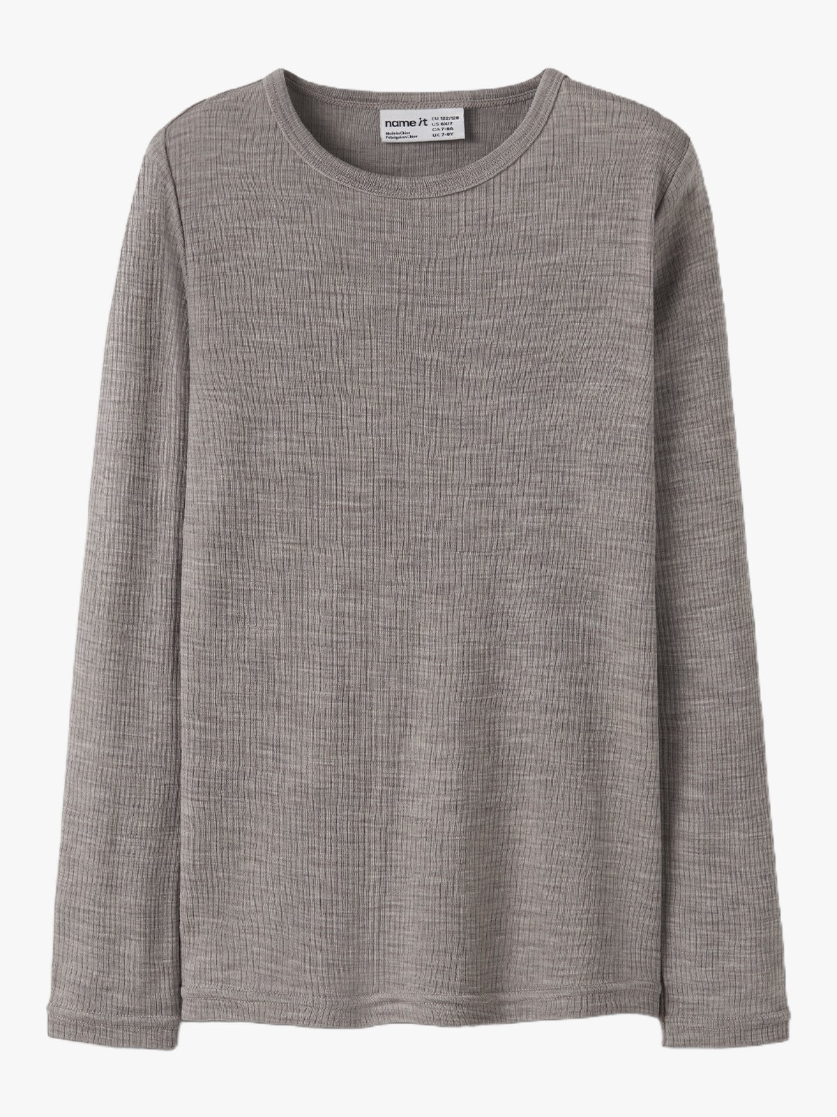Name It Wax Wool Rib Long Sleeve Top Satellite