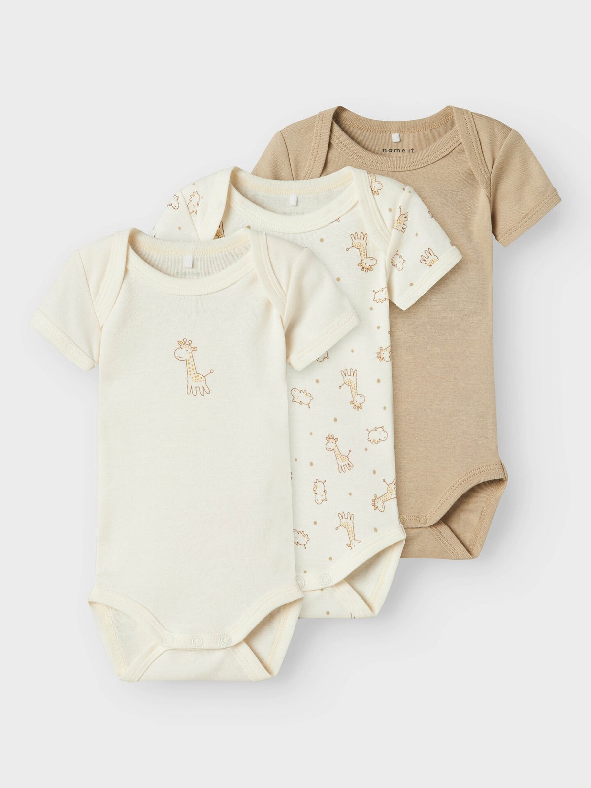 Name It Body 3-Pack Short Sleeve Jet Stream Giraffe Jet Stream