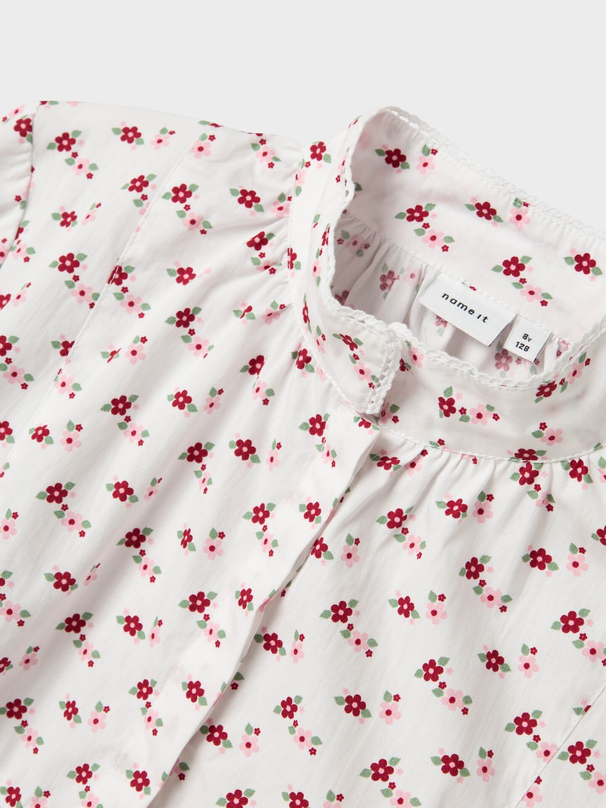 Name It Terina Long Sleeve Shirt All Over Print Xxv Bright White