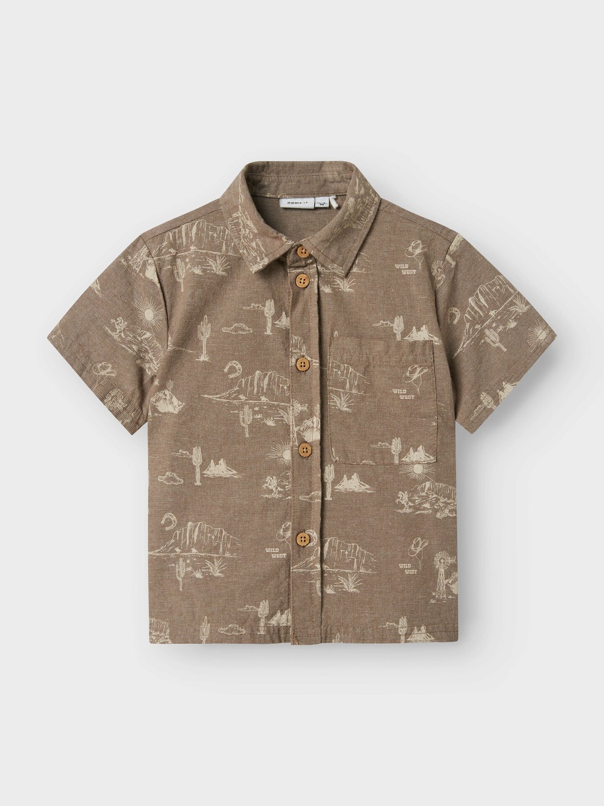 Name It Hestern Short Sleeve Shirt Walnut