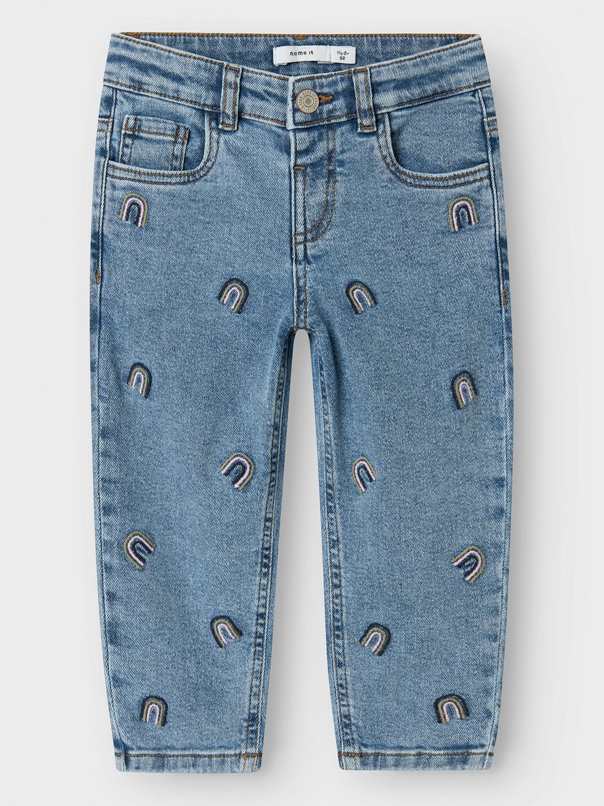 Name It Bella Mom Emb Jeans 1224-Sm Denim Blue