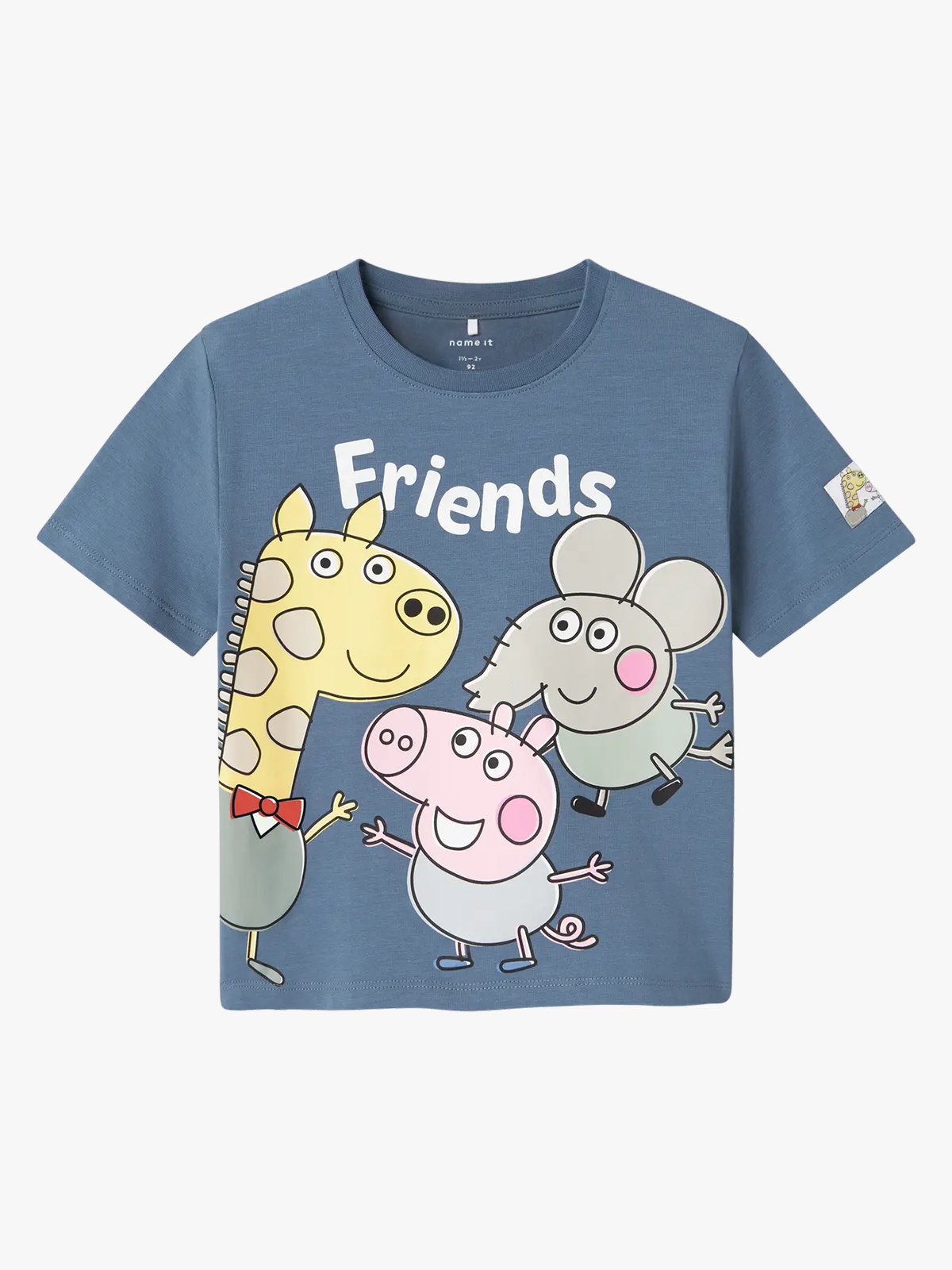 Name It Arle Peppa Short Sleeve Top Blue Mirage