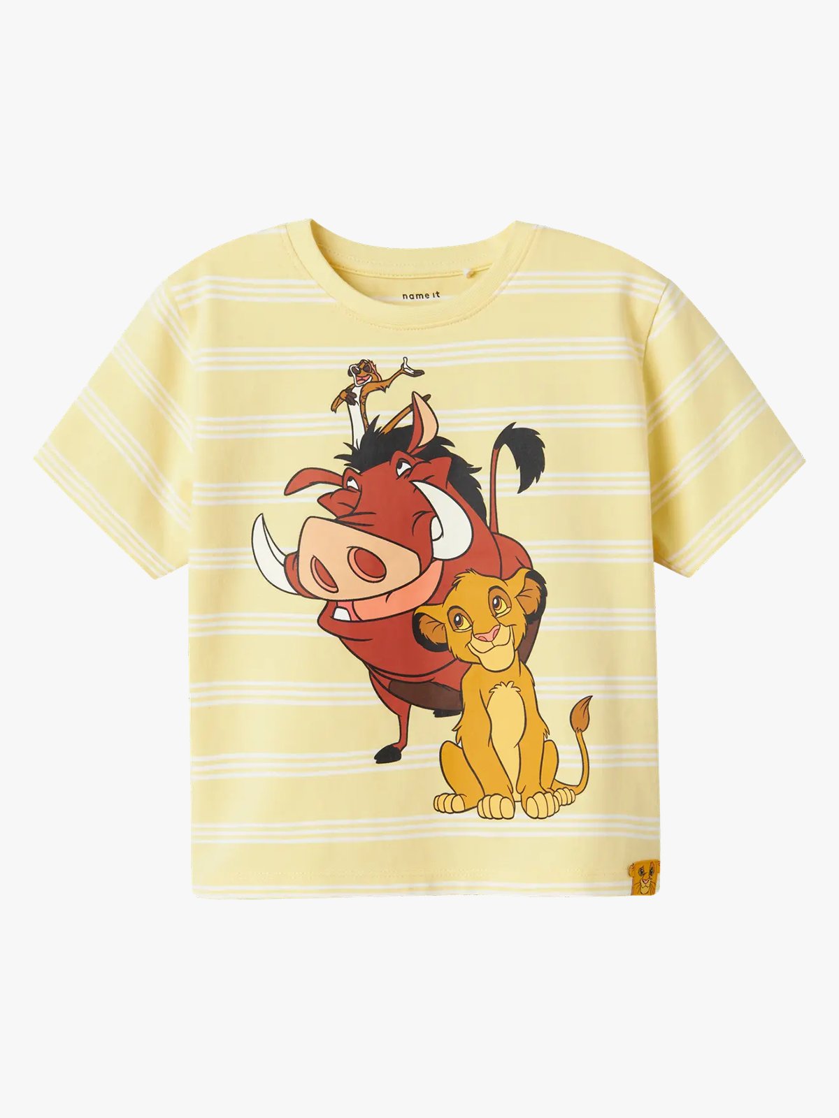 Name It Audo Lionking Nreg Short Sleeve Top Lemon Meringue