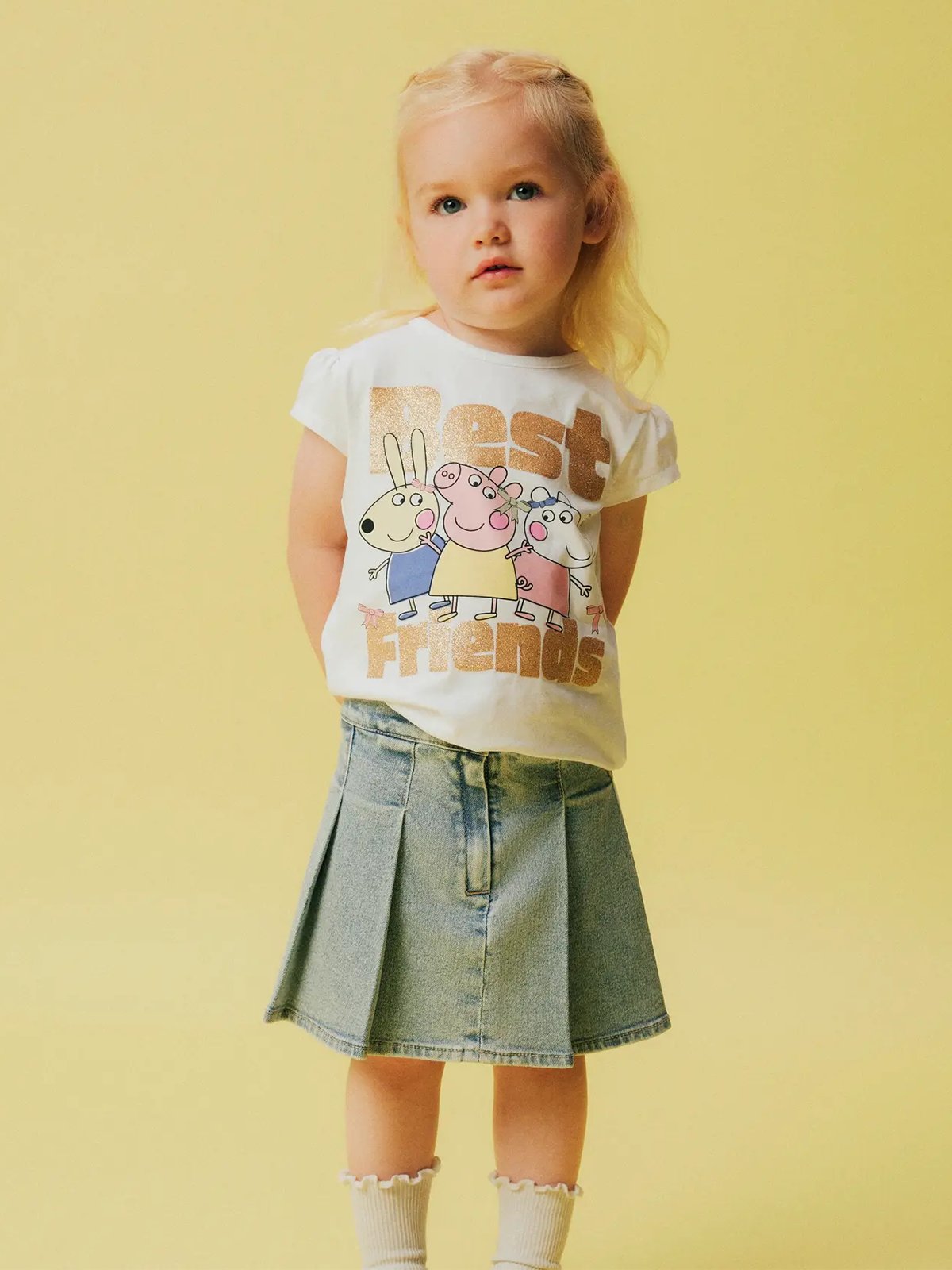 Name It Amanda Peppa Short Sleeve Top Bright White