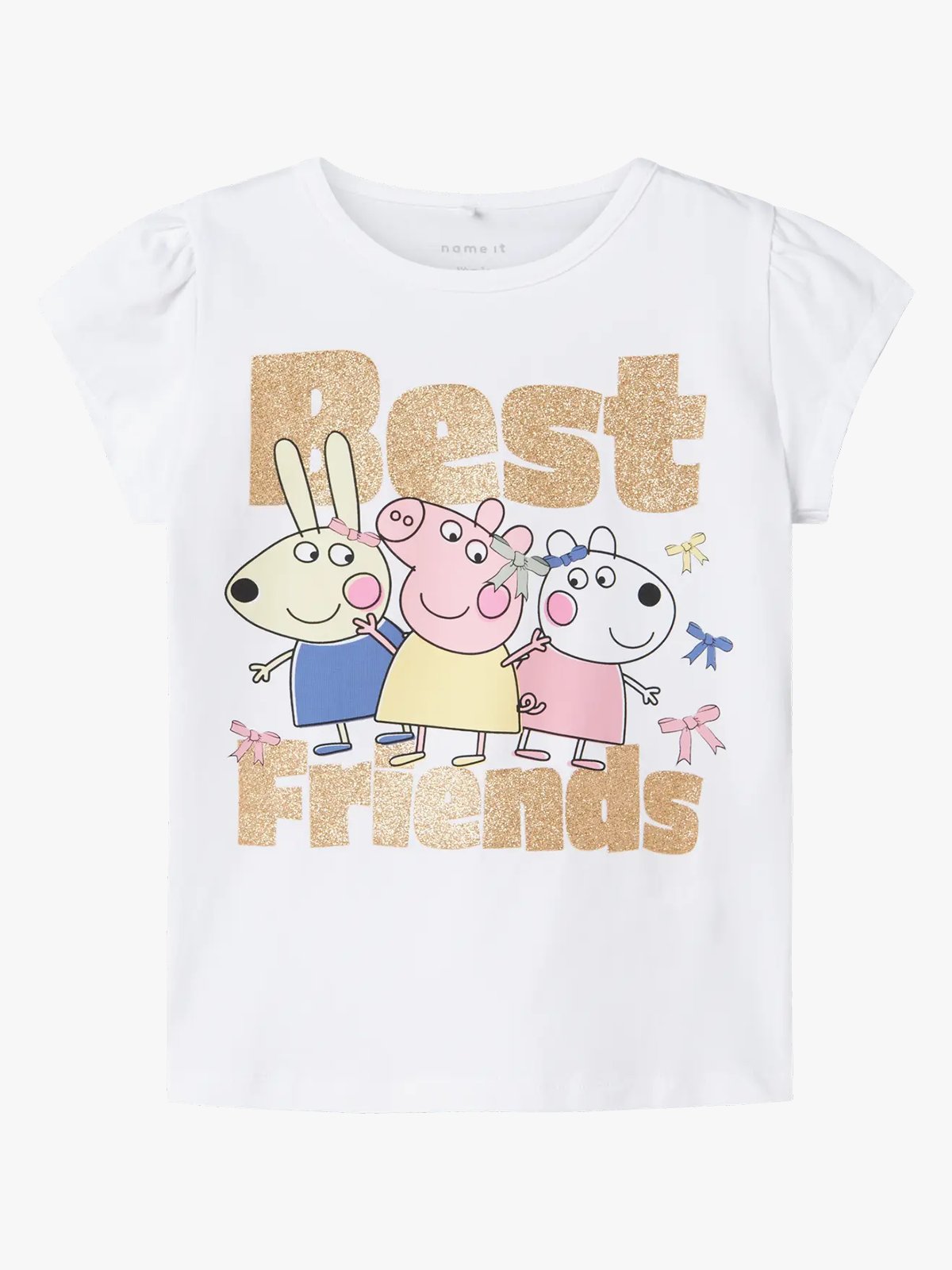 Name It Amanda Peppa Short Sleeve Top Bright White