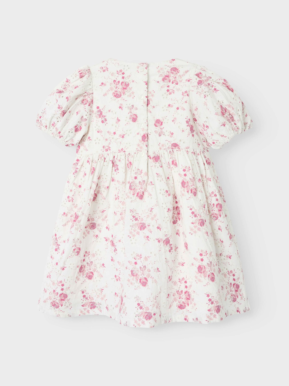 Name It Fembroder Short Sleeve Dress Cloud Dancer