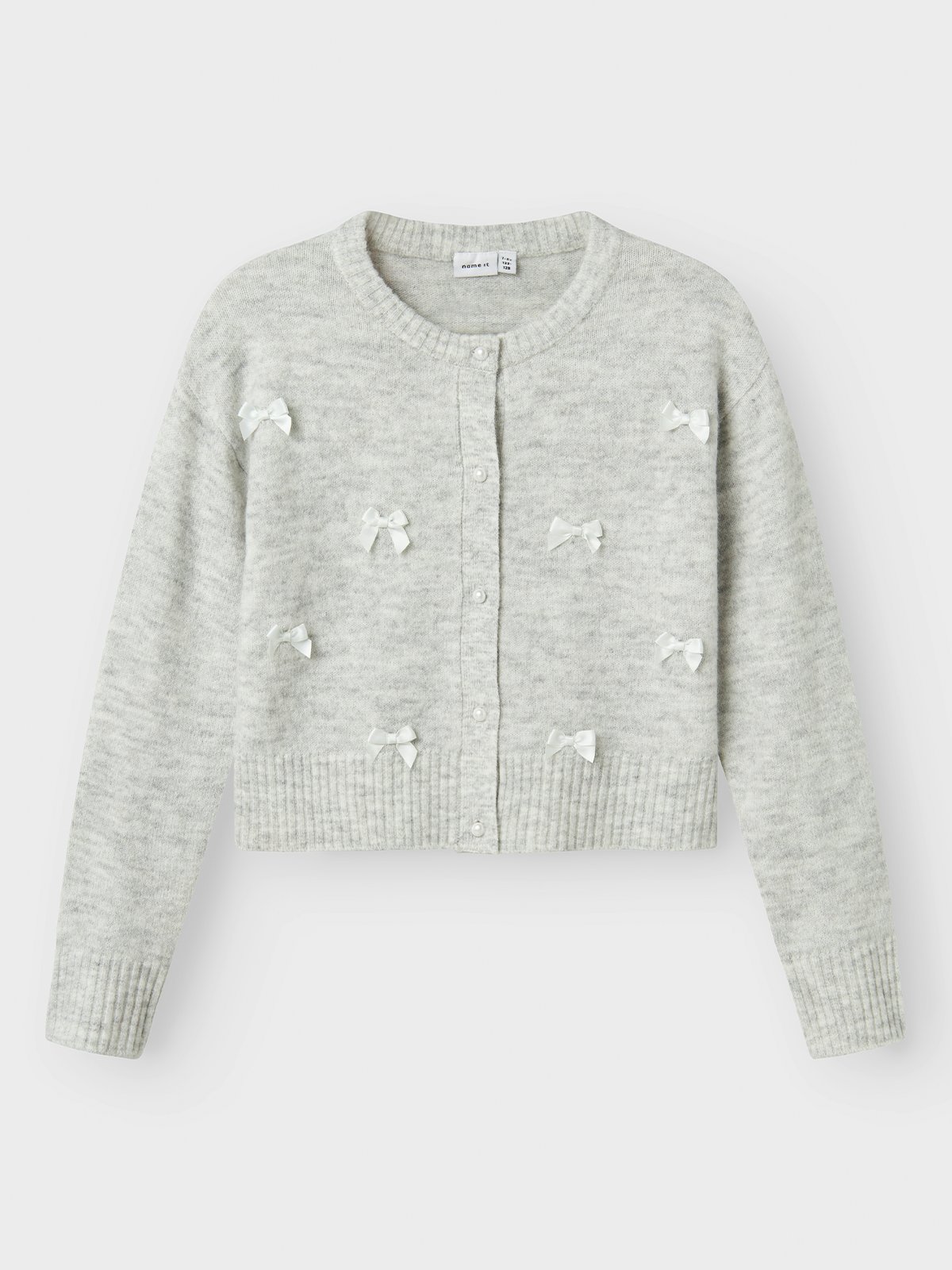 Name It Karin Long Sleeve Knit Cardigan Grå