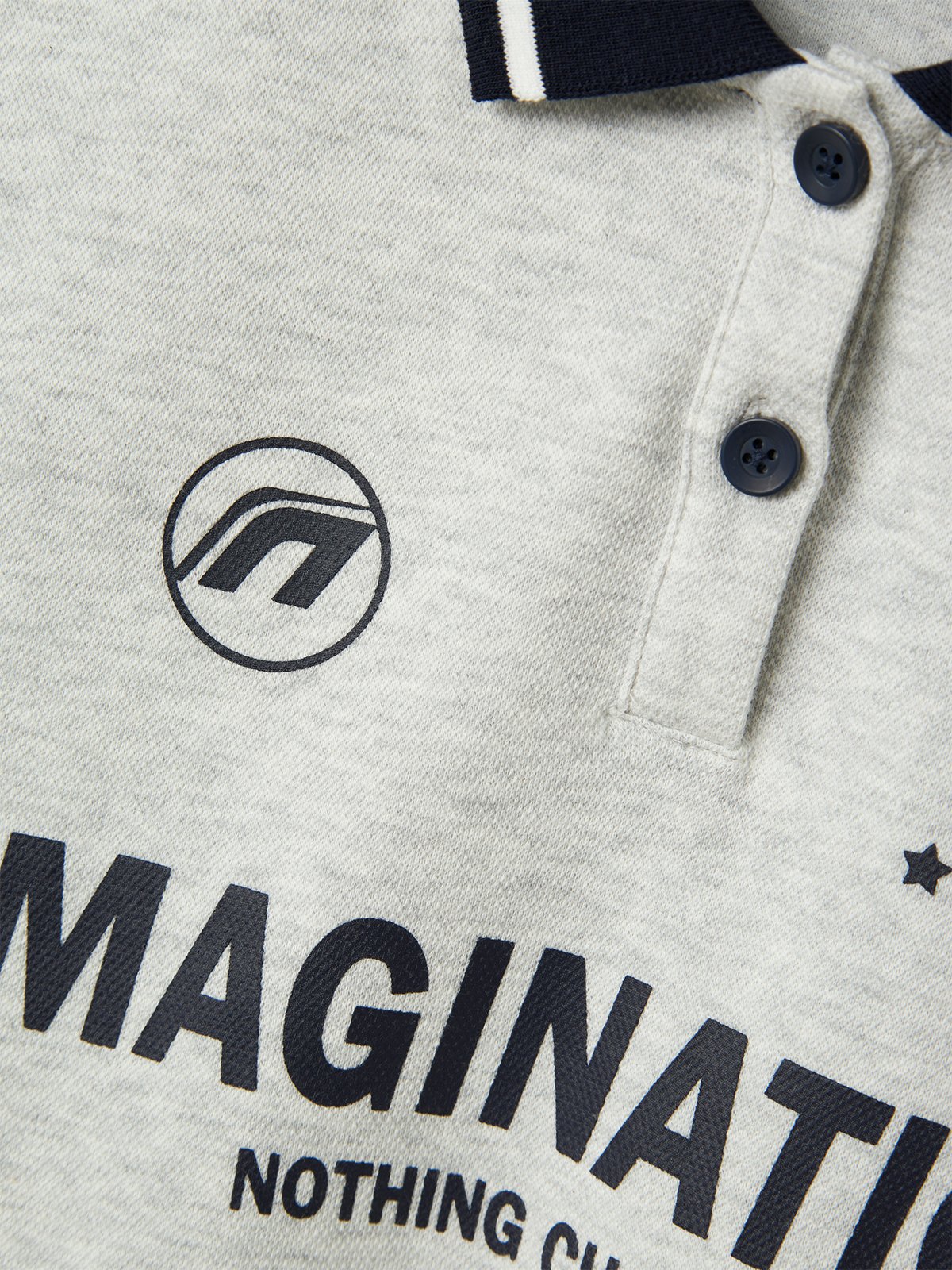 Name It Kris Long Sleeve Polo Light grey melange