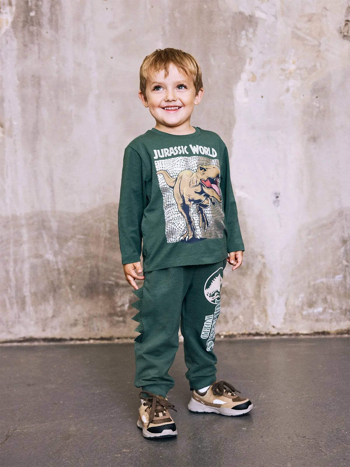 Name It Jewel Jurassic Long Sleeve Top Sky Garden Topiary