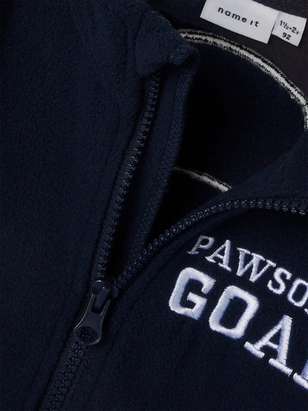 Name It Johan Paw Fleece Zip Navy Blazer