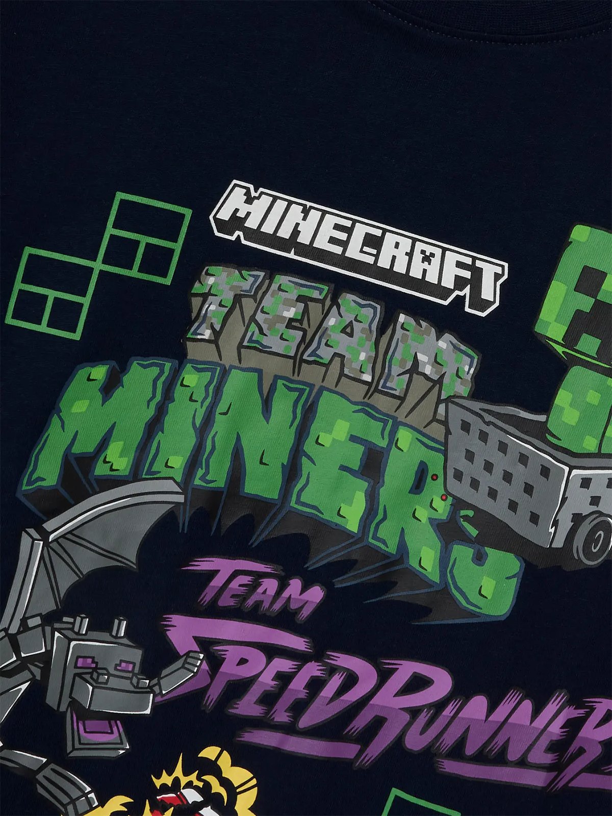 Name It Jahi Minecraft Short Sleeve Top Navy Blazer