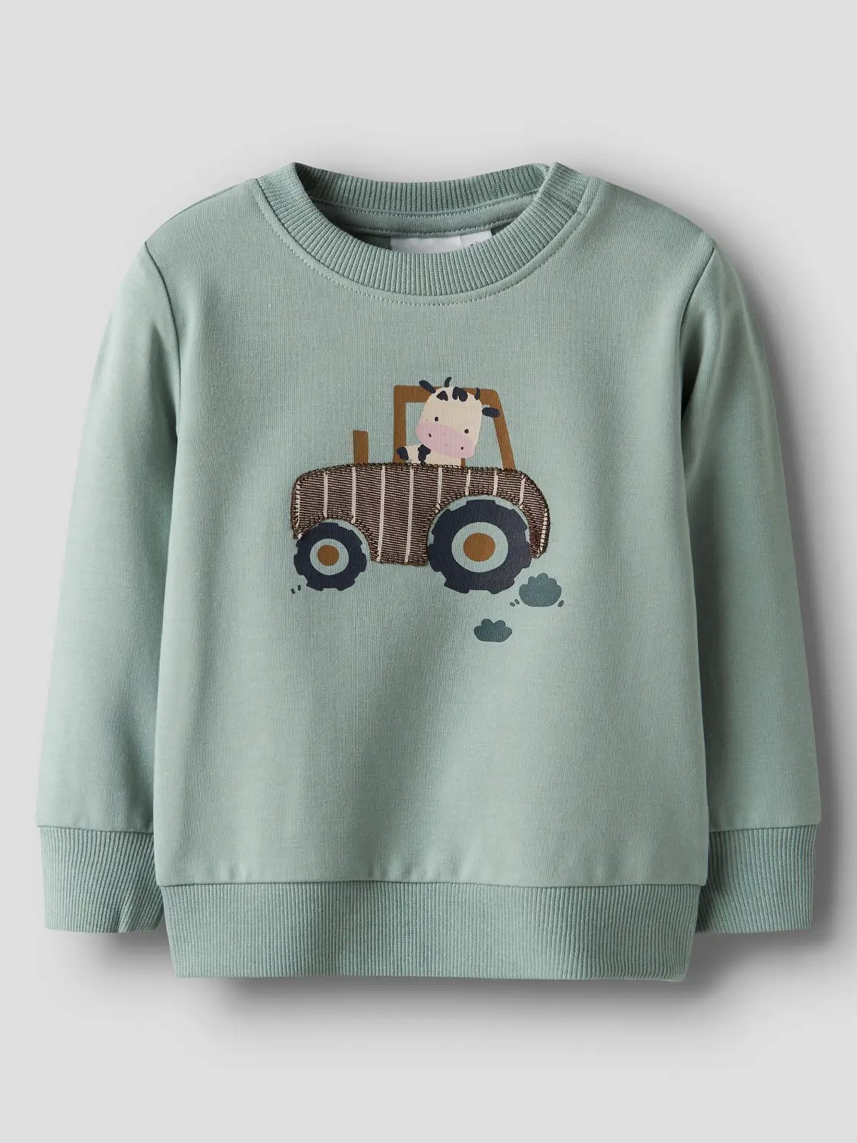 Name It Limbs Long Sleeve Sweat Unbrushed Jadeite