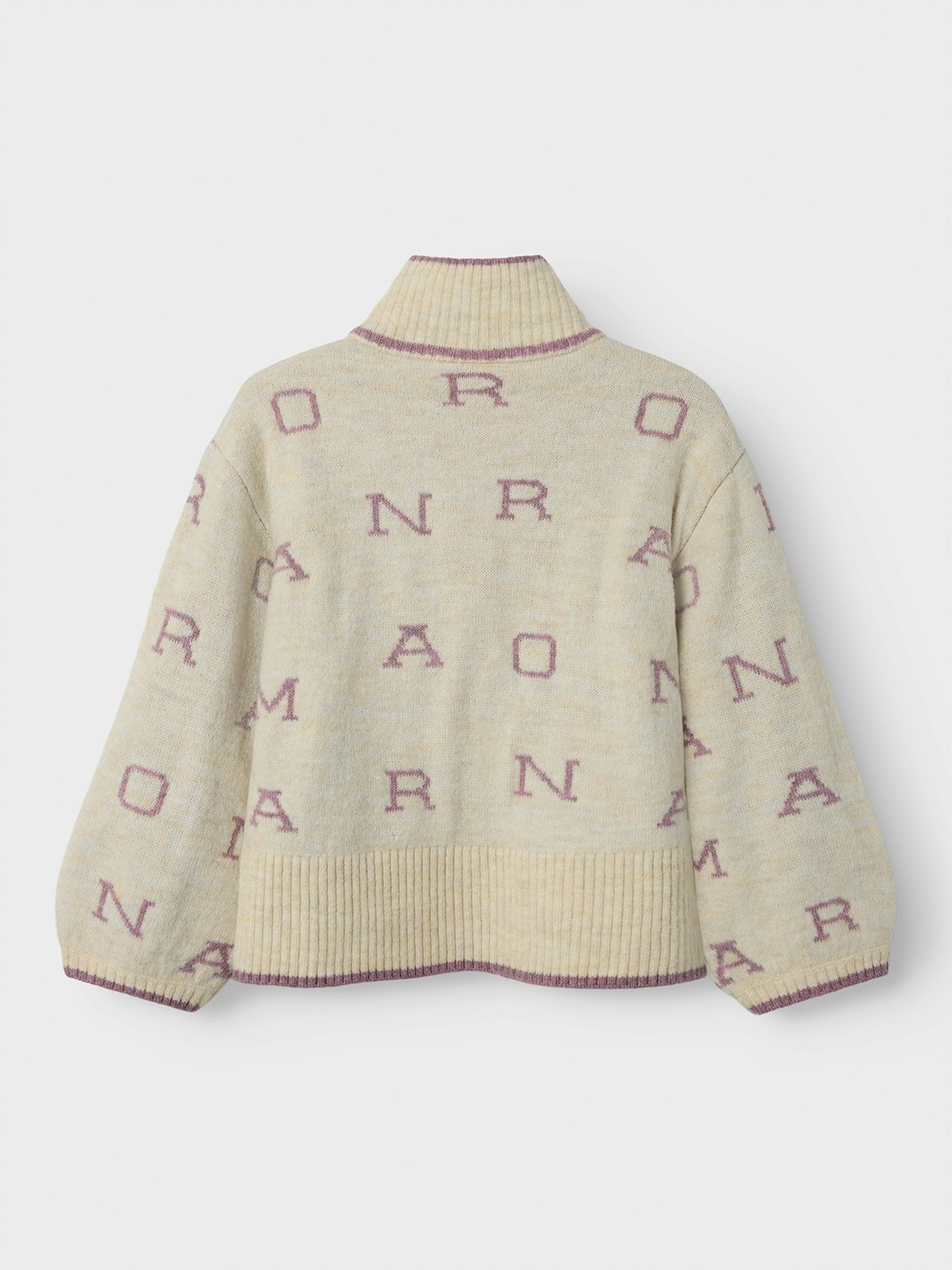 Name It Neify Long Sleeve Oversize Knit Zip Summer Sand