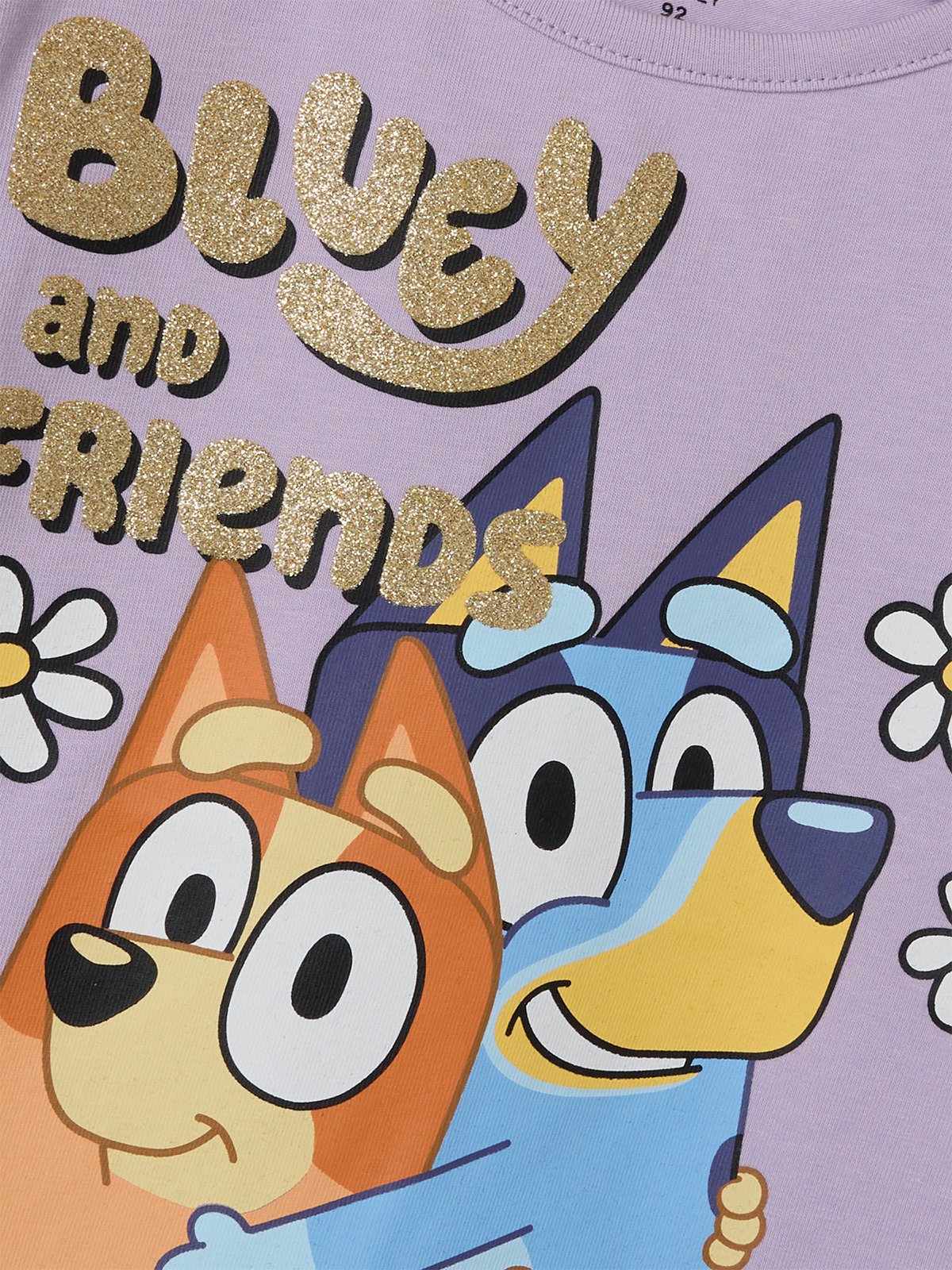 Name It Fara Bluey Short Sleeve Top Sky Orchid Bloom