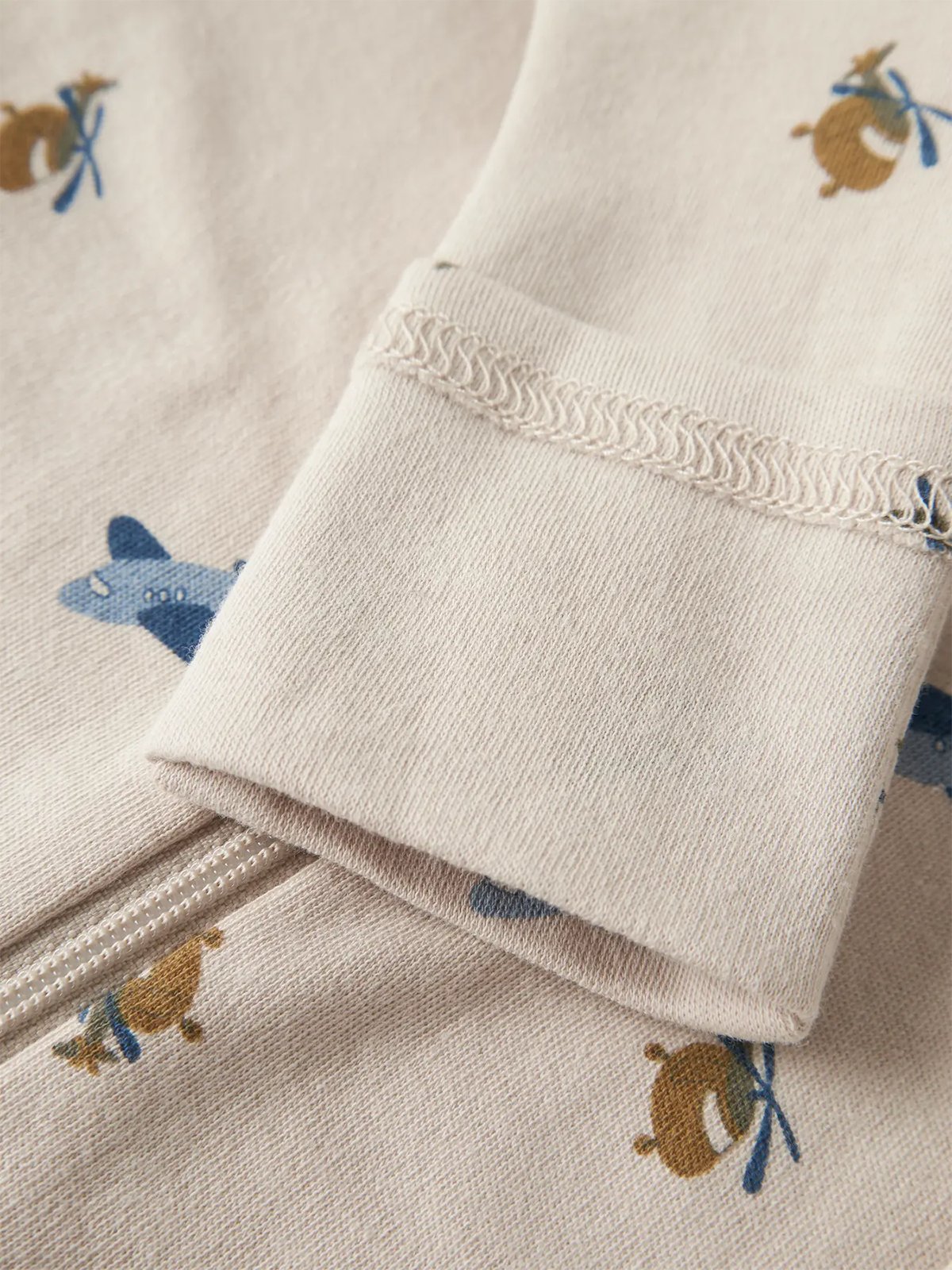 Name It Nightsuit Zip Airplane Peyote