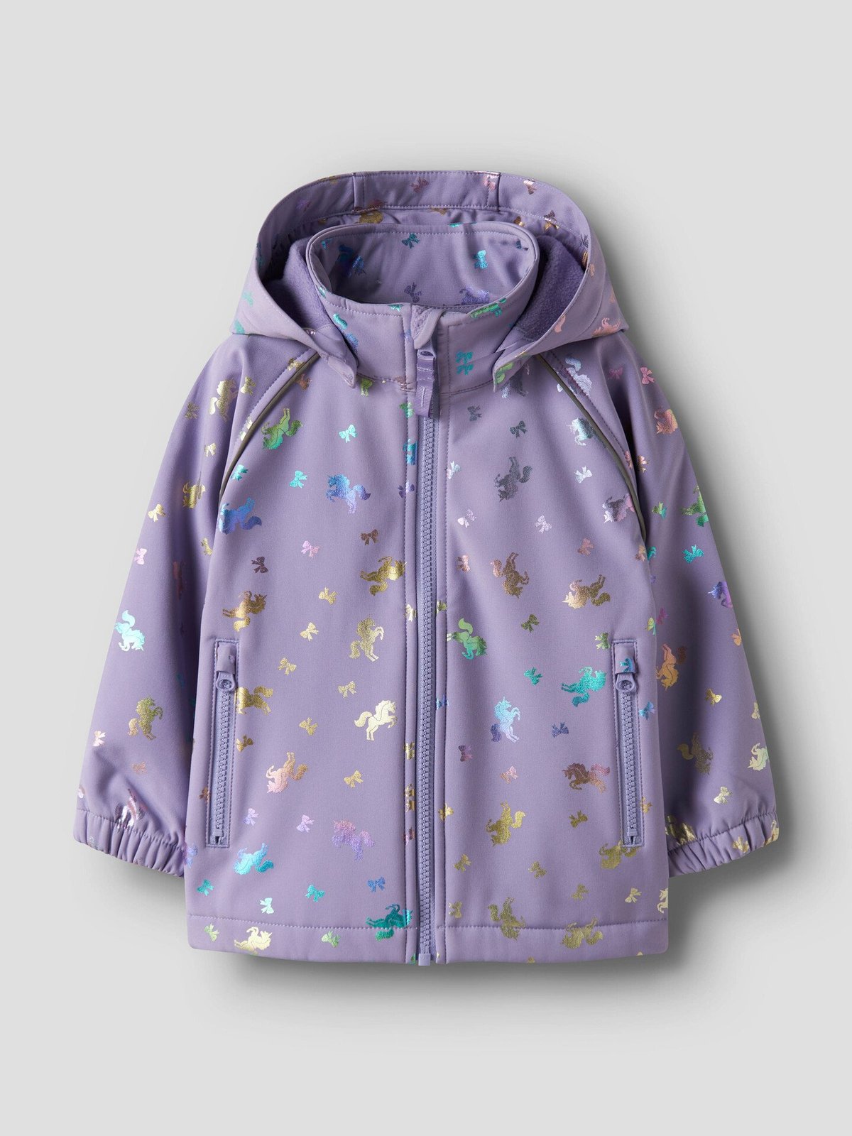 Name It Alfa08 Softshell Jacket Foil All Over Print Sunlit Allium