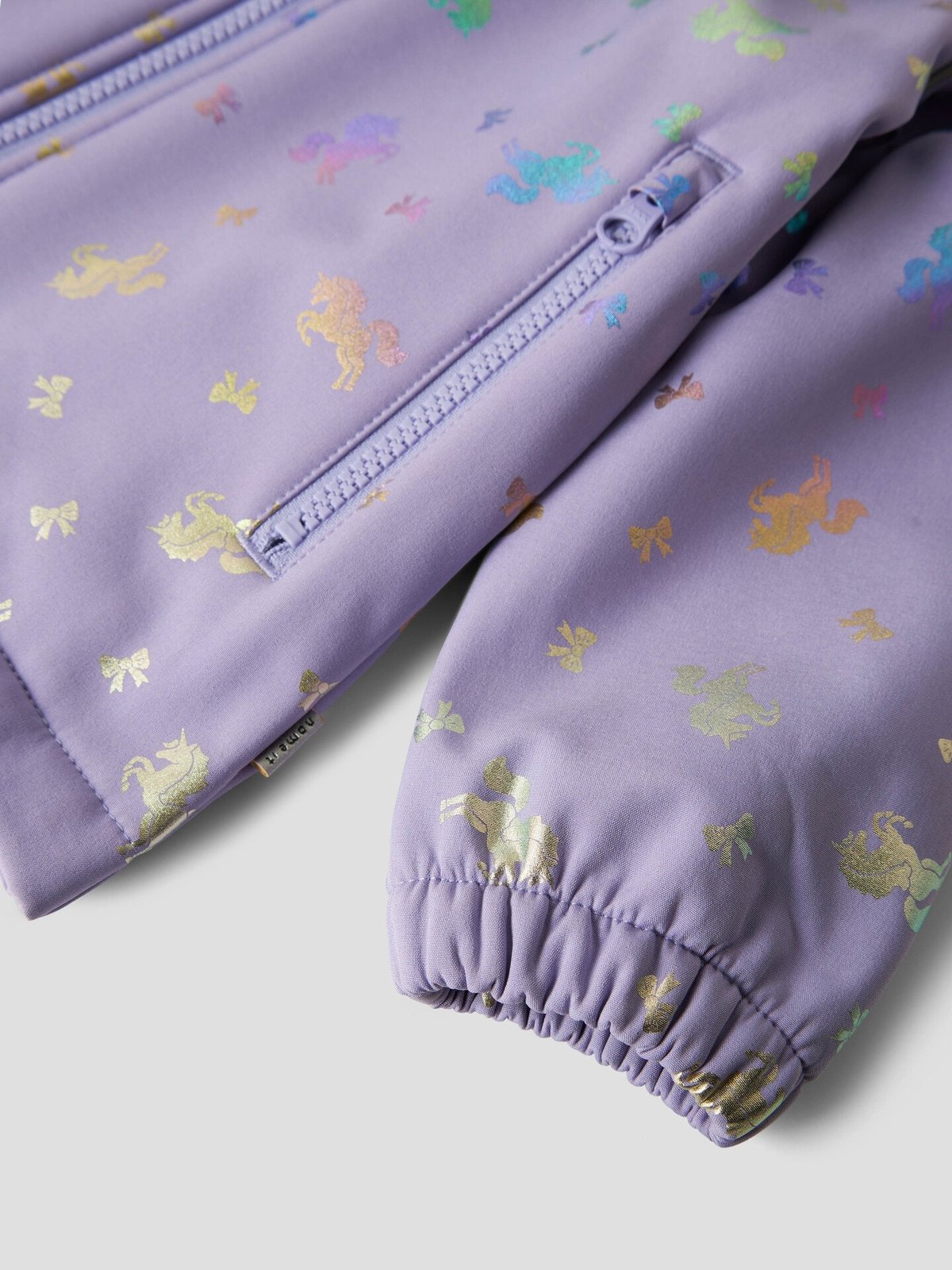 Name It Alfa08 Softshell Jacket Foil All Over Print Sunlit Allium