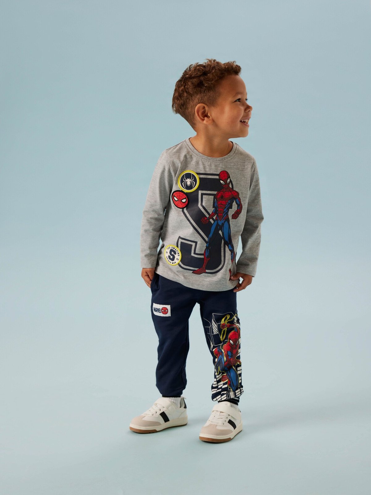 Name It Dion Spider Sweat Pants Unbrushed Navy Blazer