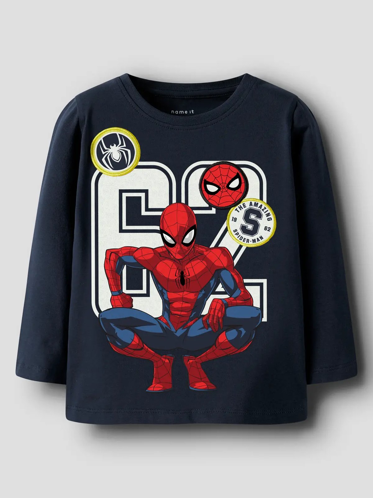 Name It Deep Spider Long Sleeve Nreg Top Box Marvel Navy Blazer