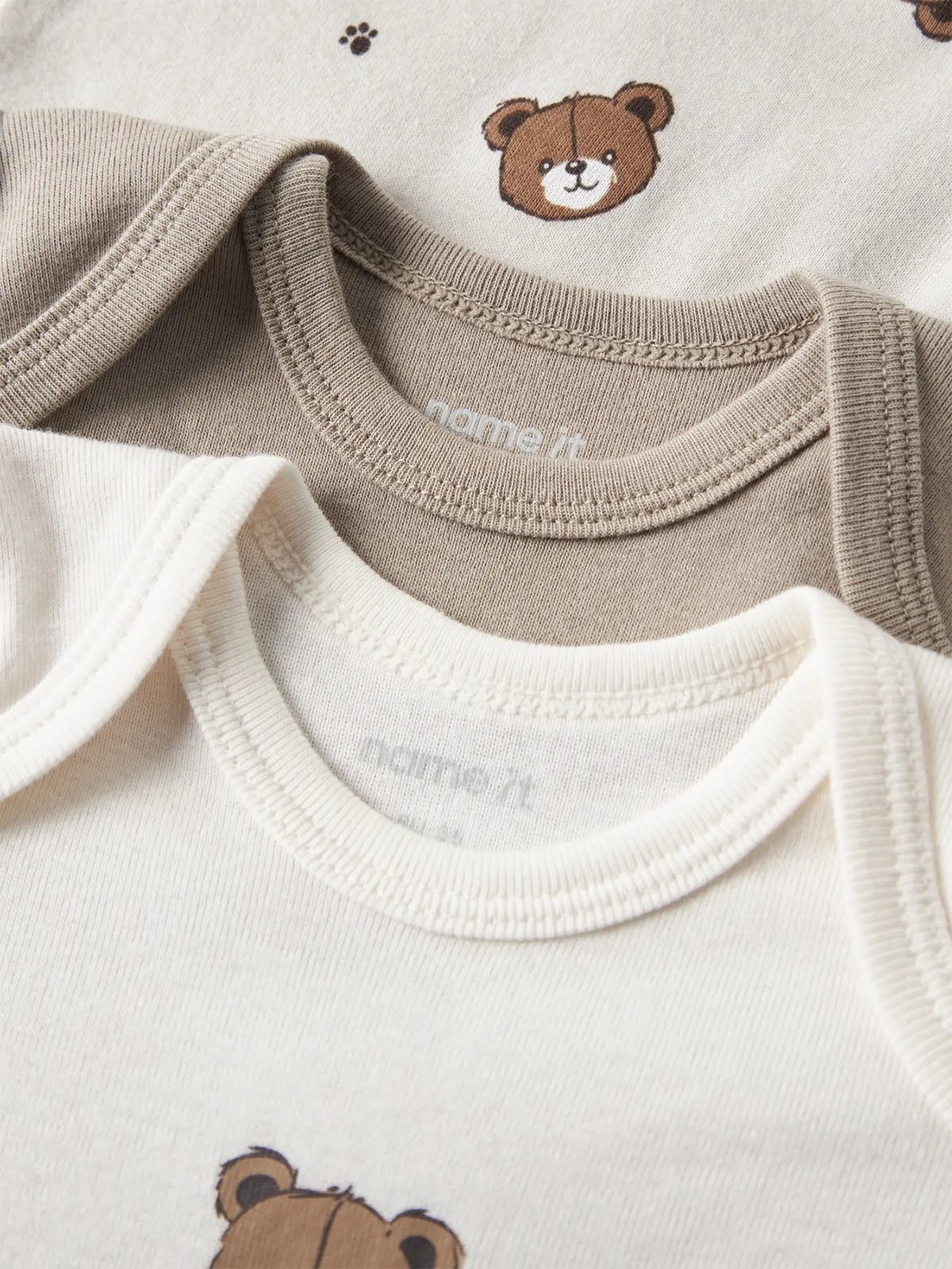 Name It Body 3-Pakk Long Sleeve Pumice Bear Pumice Stone w/ Jet Stream + Weathered Teak