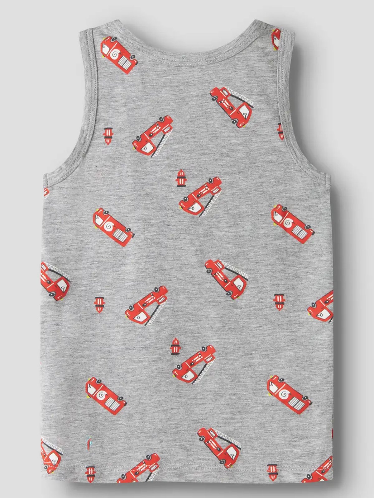 Name It Tank Top 2-Pack Grey Fire Truck Grey Melange w/ Dark Sapphire