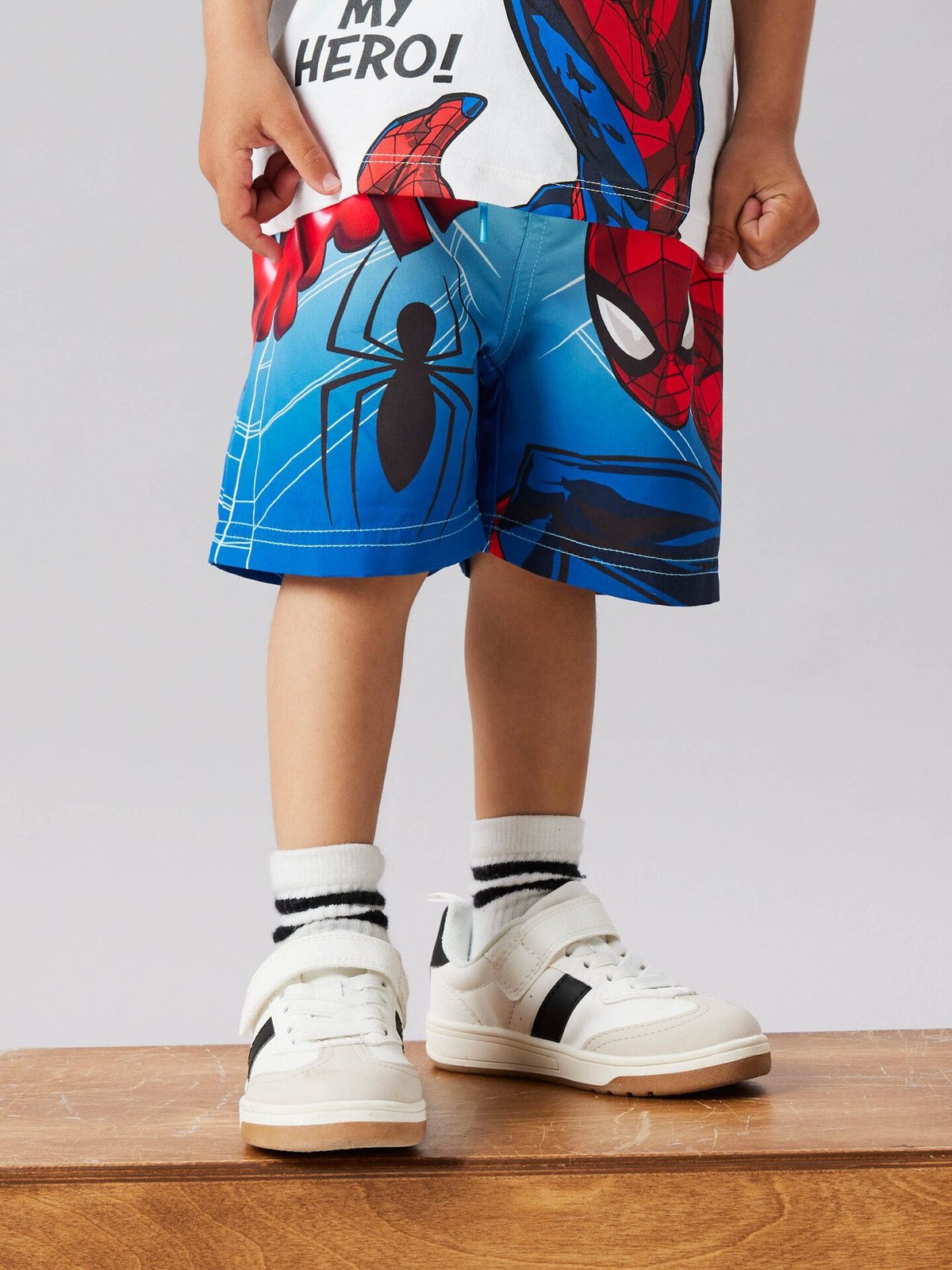 Name It Malte Spider Long Swimshorts Marvel Bluefish