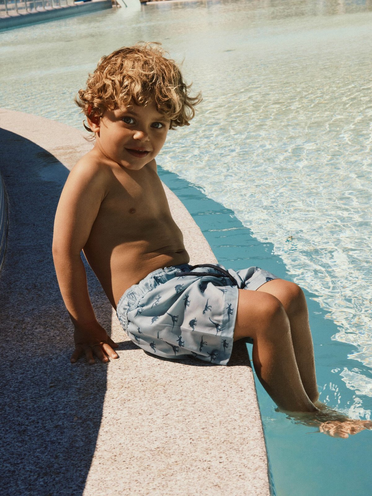 Name It Zune Swim Shorts Box Blue Fog