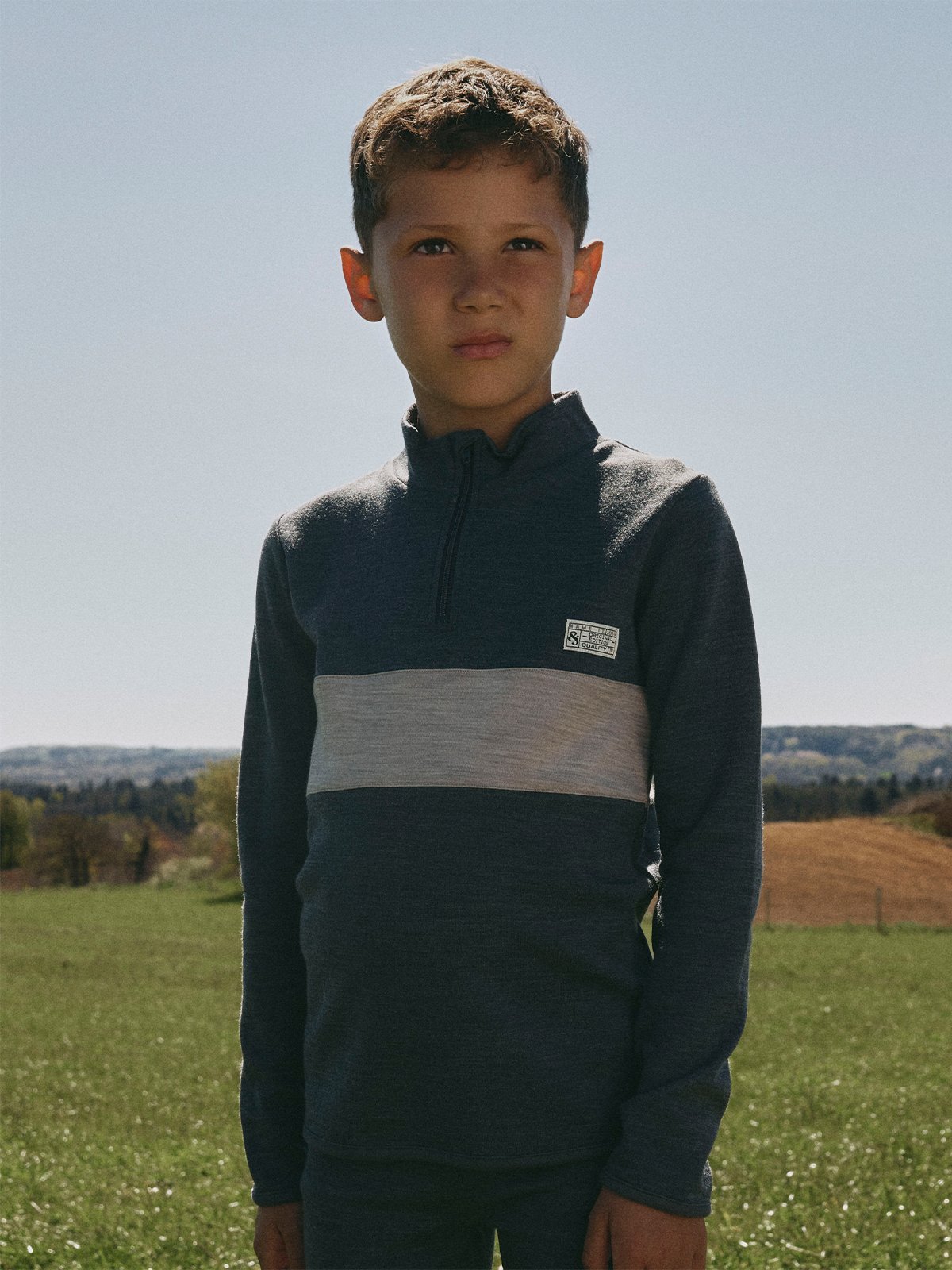 Name It Wuppo Wool/Cotton Long Sleeve Turtle Ombre Blue