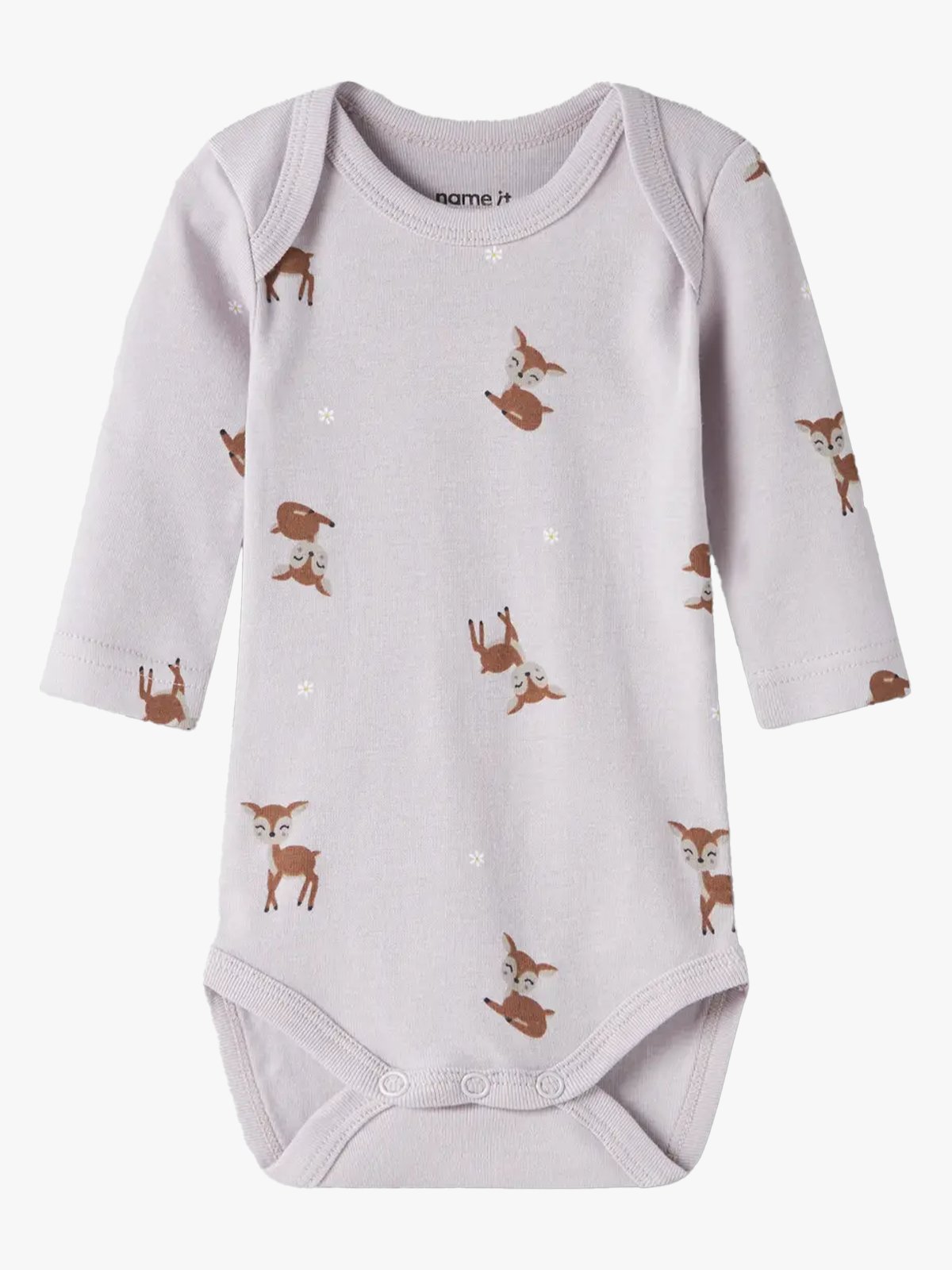 Name It Body 3-Pack Long Sleeve Lilac Marble Deer Lilac Marble w/ Jet Stream + Lavender Gray