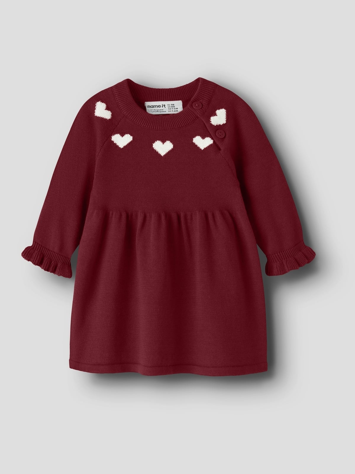 Name It Risse LS Knit Dress Rød