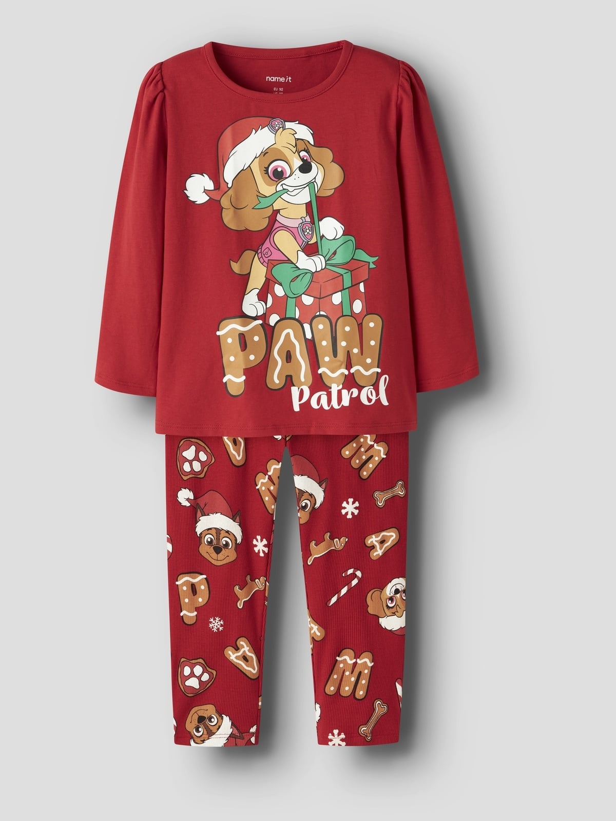 Name It Siri Paw LS Nightset Rød