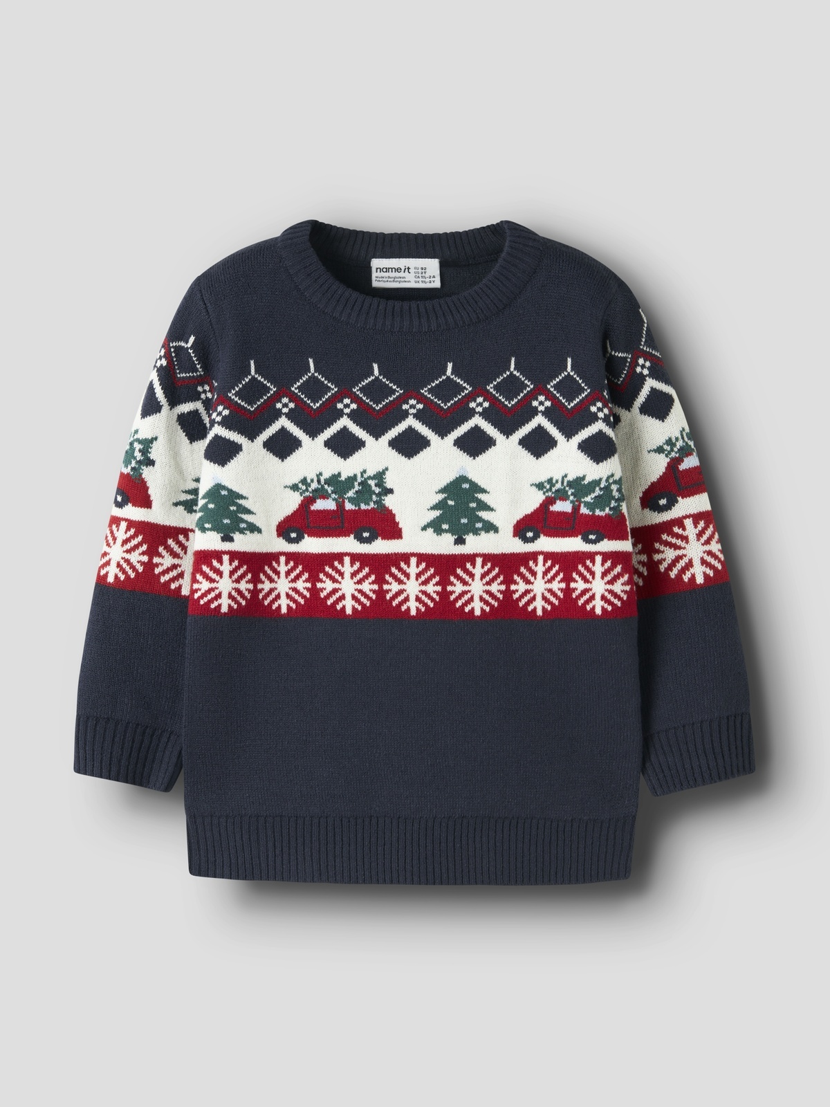 Name It Rissi LS Loose Knit Cot Blå
