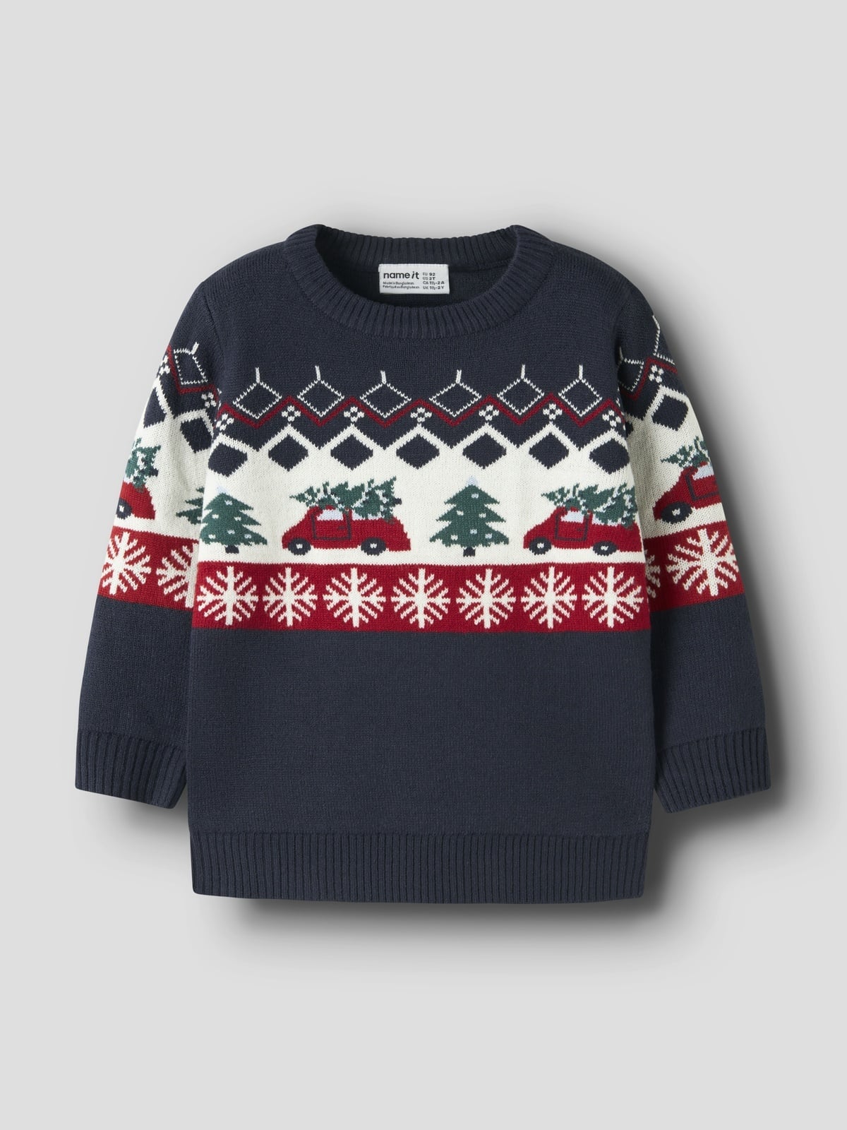 Name It Rissi LS Loose Knit Cot Blå