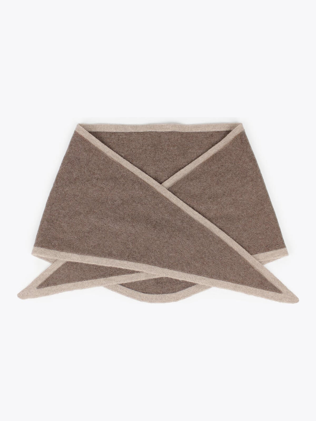 Nohr Studio Lara Duo Wool Cashmere Triangle Mørk Brun