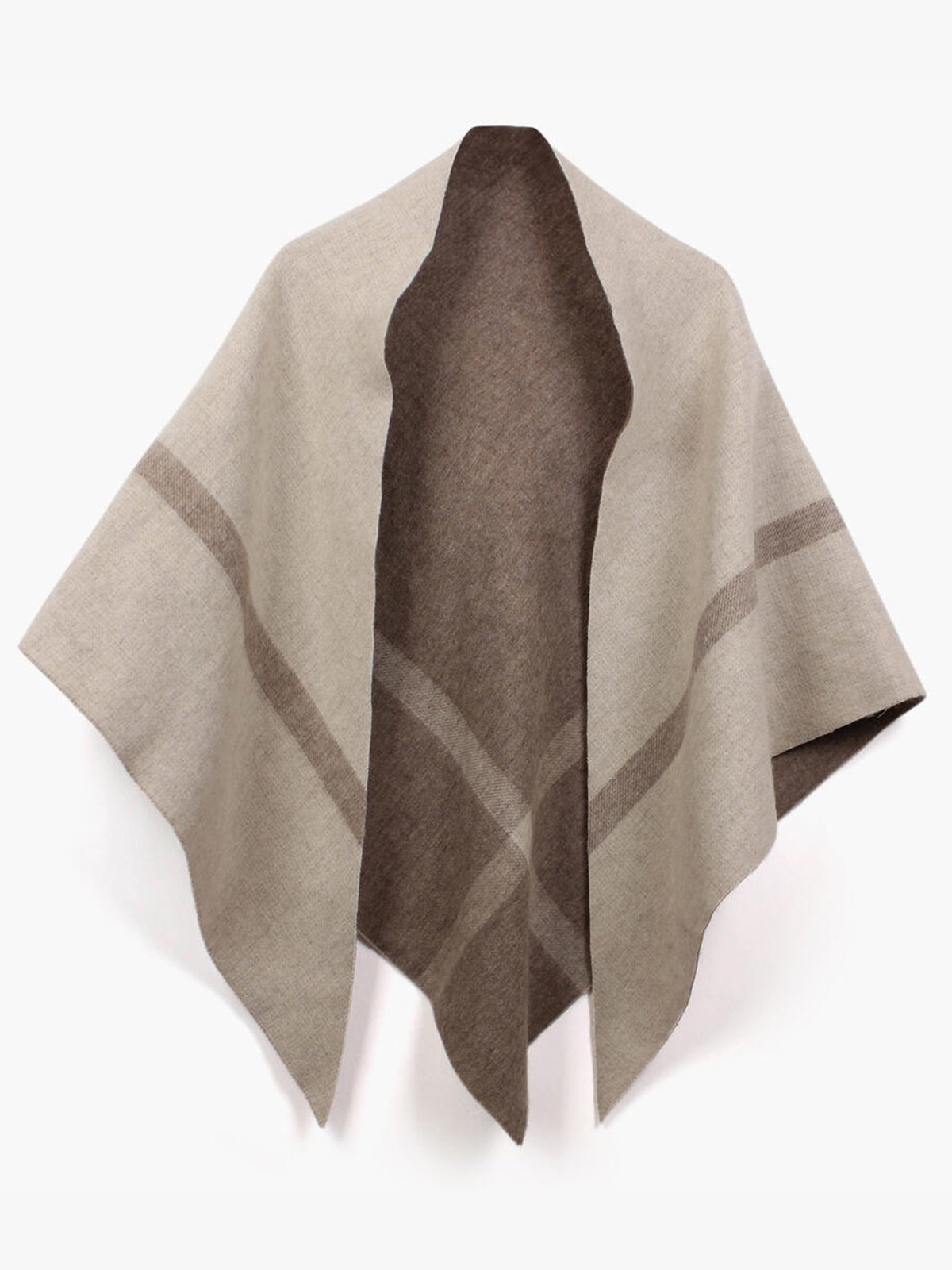 Nohr Studio Nina Double Sided Wool Shawl Beige