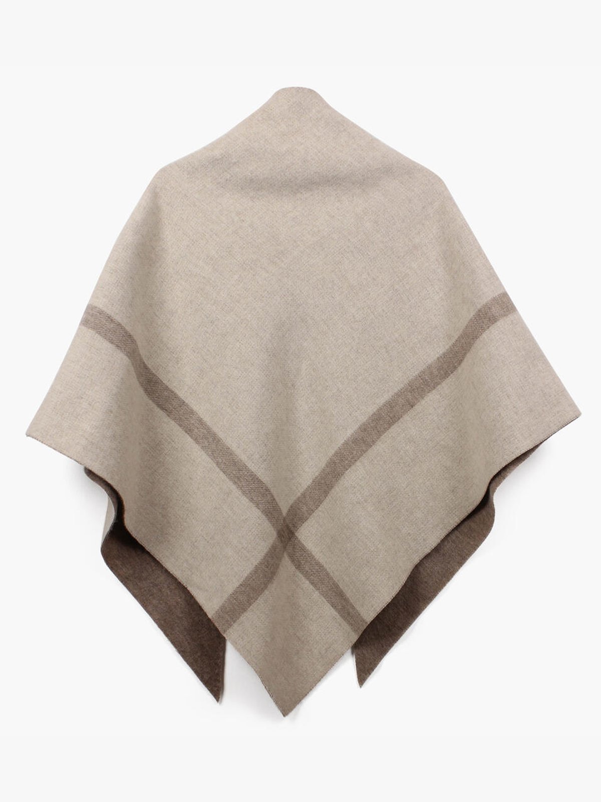 Nohr Studio Nina Double Sided Wool Shawl Beige