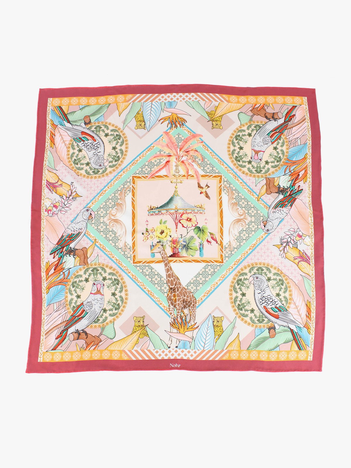 Nohr Studio Kristina Silkeskjerf 65 x 65 cm Rosa 55